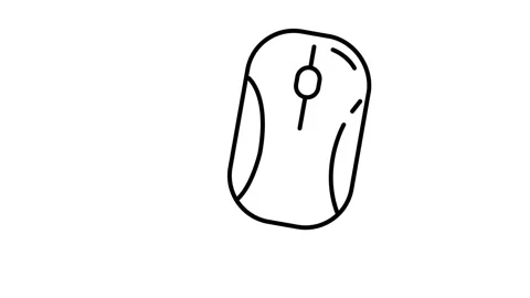 Mouse animated icon displaying desktop scroll pointer outline Vídeo Stock 341962057