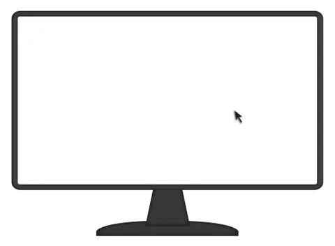 Mouse Arrow On Computer Screen Stock Illustration