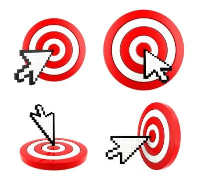 Mouse arrow cursor pointing at the target Stock Illustration