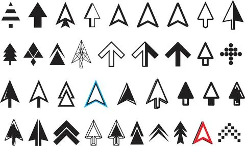 Mouse arrow cursors icons set.Vector illustration. Stockillustratie