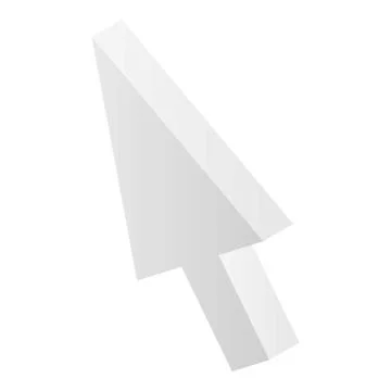 Mouse arrow icon, isometric style Illustrazione stock