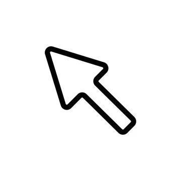 Mouse arrow icon line isolated on white background. Black flat thin icon on.. 스톡 일러스트