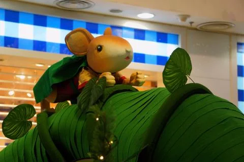 Mouse on beanstalk 写真素材