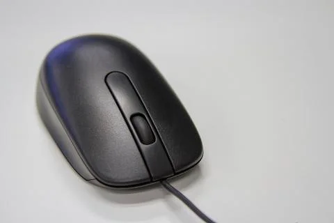 Mouse of black computer on white background Stock Photos