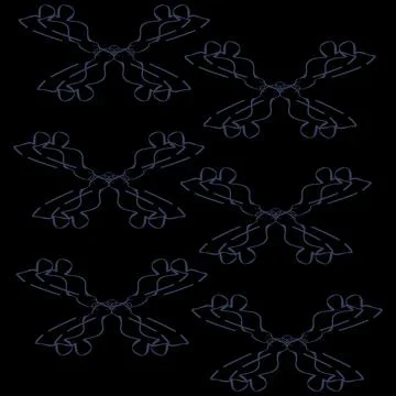 Mouse blue abstract on black background Stock Illustration