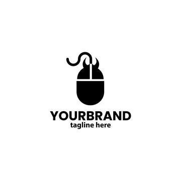 Mouse bug logo design vector Stock-Illustration