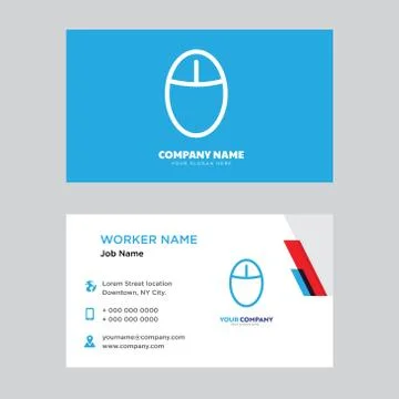 Mouse business card design Free Stock Illustration