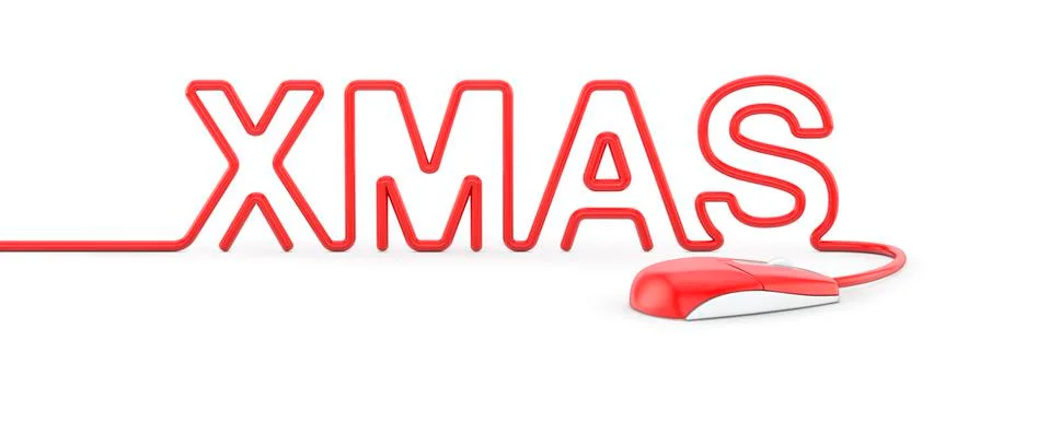 Mouse cable XMAS type Stock Illustration