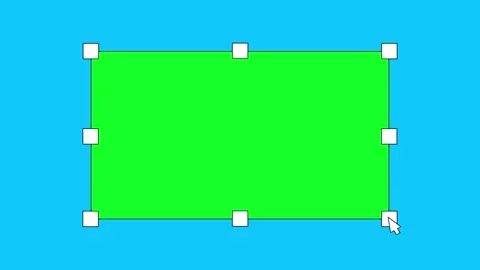 Mouse click and drag animation with green screen rectangle in display size Stock Footage 318342540