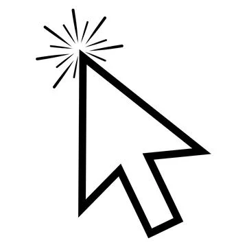 Mouse click cursor arrow icon Stock Illustration