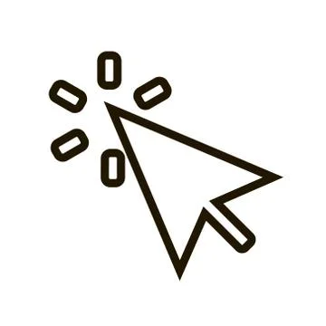 Mouse click cursor icon in trendy flat style isolated. Eps 10. Stock Illustration