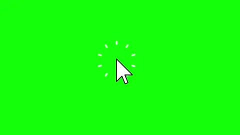 Mouse Click Cursor Loop Animation with Burst Effect on Green Screen 库存影片 312416381