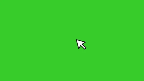 Mouse click cursor loop animation isolated on green background Stock Footage 332195535