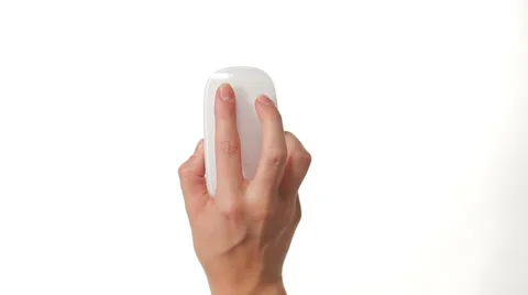 Mouse Click Hand Gestures on White Background Stock-Footage 27118399