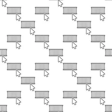 Mouse click on Shipping Container vector seamless pattern Stock Illustration