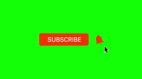 Mouse Click on "Subscribe" Button and Bell Notification Icon Stockbeeldmateriaal 158865980