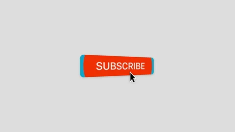 Mouse Click on "Subscribe" Button and Bell Notification Icon Stockbeeldmateriaal 159004609