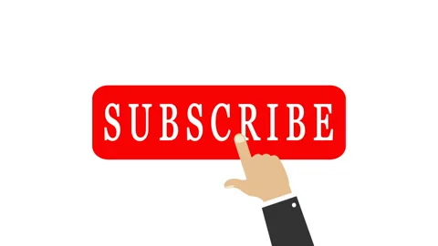 Mouse Clicking a Subscribe Button and Bell Notification. 4K video Stock Footage 126154088