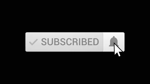 Mouse Clicking a Subscribe Button and Bell Notification Video stock 142128388