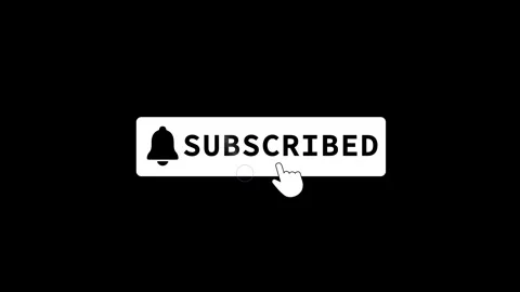 Mouse Clicking a Subscribe Button and Bell Notification. Youtube Intro Stock Footage 247533607