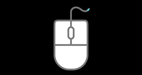 Mouse clicking with symbols Stock Footage 256614485