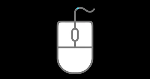 Mouse clicking with symbols Stock Footage 256639480
