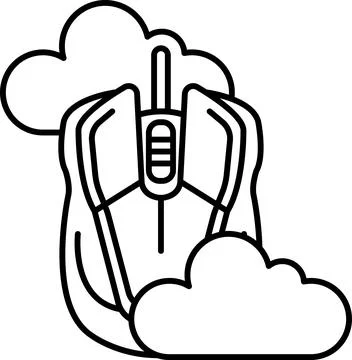 Mouse with a cloud in the background イラスト素材