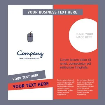 Mouse Company Brochure Template. Vector Busienss Template Stock Illustration