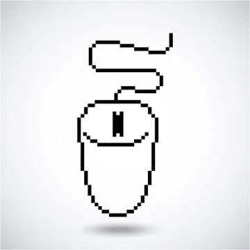 Mouse computer design, vector illustration eps10 graphic 库存插图