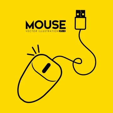 Mouse computer design, vector illustration eps10 graphic Illustrazione stock