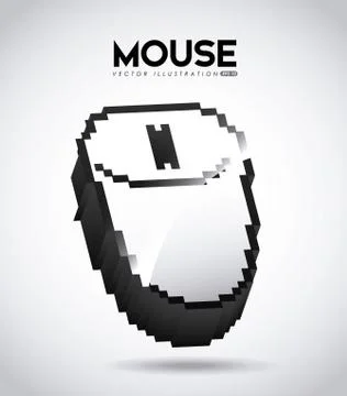 Mouse computer design, vector illustration eps10 graphic 库存插图