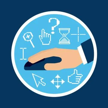 Mouse computer design, vector illustration eps10 graphic 스톡 일러스트