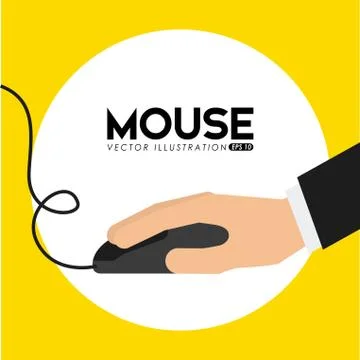 Mouse computer design, vector illustration eps10 graphic Illustrazione stock