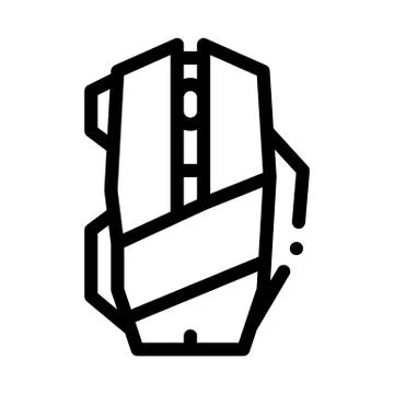 Mouse computer device black icon vector illustration Stockillustratie