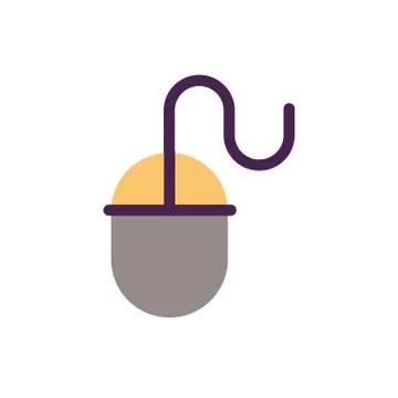 Mouse computer device flat style Illustrazione stock