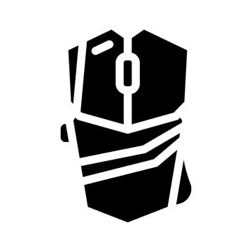 Mouse computer device glyph icon vector illustration Stock Illustration