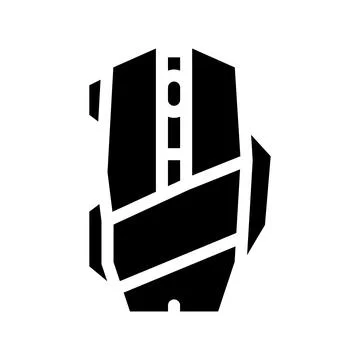 Mouse computer device icon vector glyph illustration Stock Illustration