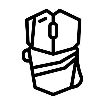 Mouse computer device line icon vector illustration Illustrazione stock