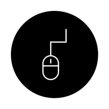 Mouse computer device line style 스톡 일러스트