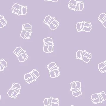 Mouse computer device line vector seamless pattern Stock Illustration