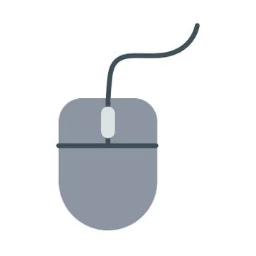 Mouse computer hardware flat style icon Illustrazione stock
