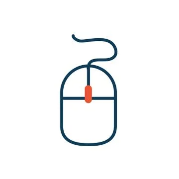 Mouse computer hardware isolated icon Illustrazione stock