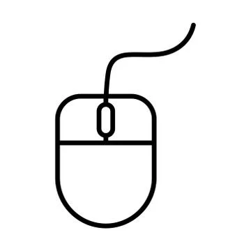 Mouse computer hardware line style icon Stock Illustration