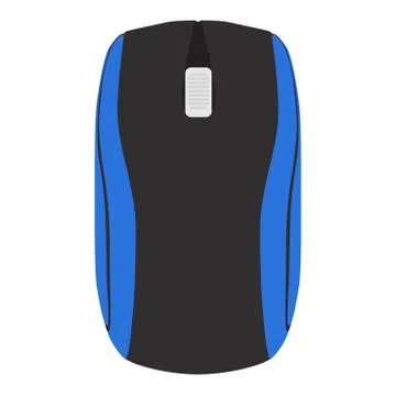 Mouse computer icon vector optical PC technology. Scroll white click isolated Illustrazione stock