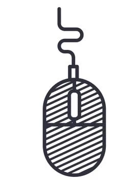 Mouse computer isolated icon 스톡 일러스트