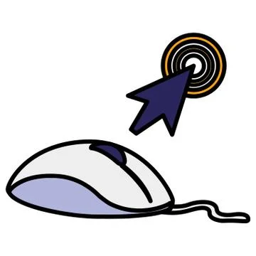 Mouse computer isolated icon Illustrazione stock