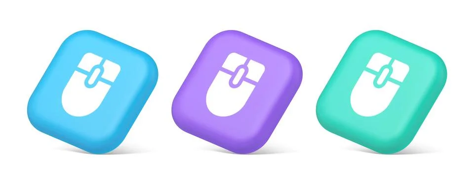 Mouse computer scrolling device cursor button click control cyberspace inte.. Stock Illustration