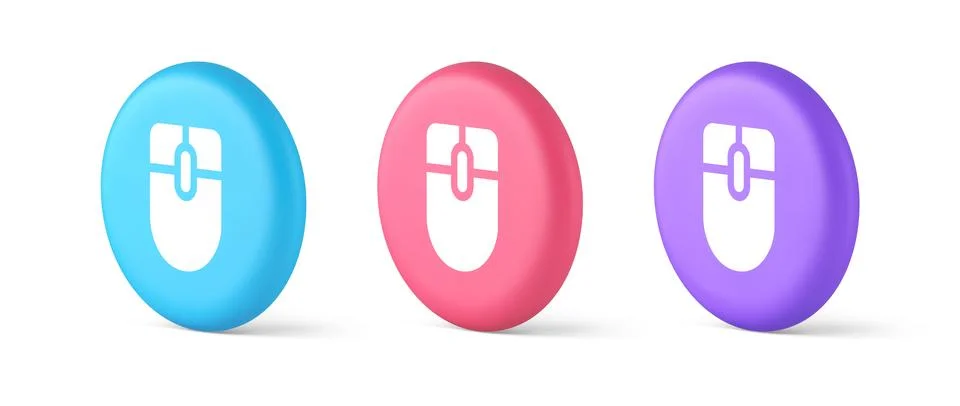 Mouse computer scrolling device cursor button click control cyberspace inte.. Stock Illustration