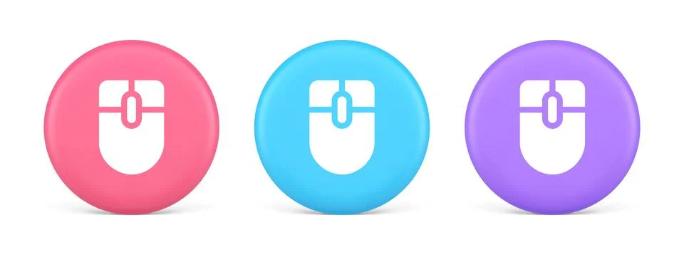 Mouse computer scrolling device cursor button click control cyberspace interf Stock Illustration