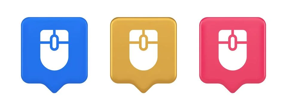 Mouse computer scrolling device cursor button click control cyberspace interf Illustrazione stock